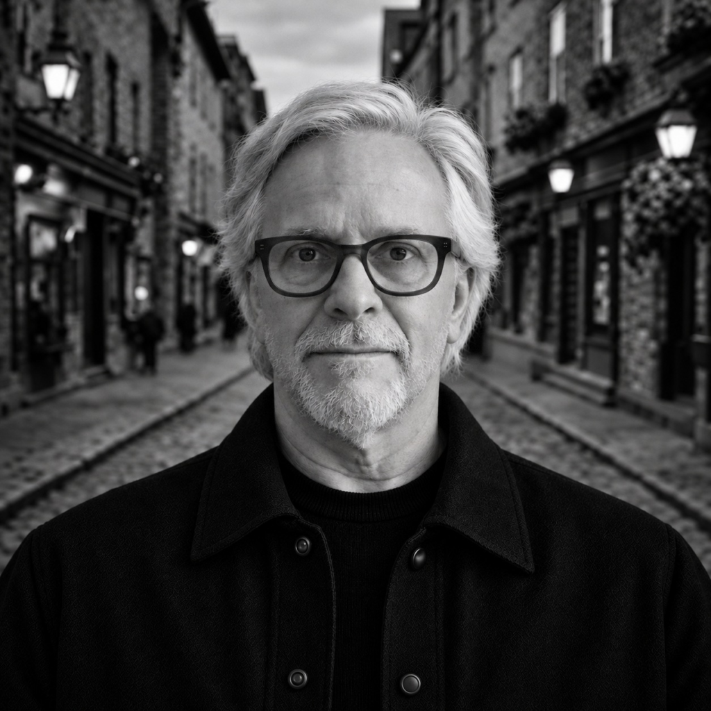 Portrait en noir et blanc de Richard Maltais